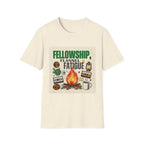 Fellowship Flannel & Fatigue T‑Shirt — Campfire Christian Retreat Tee