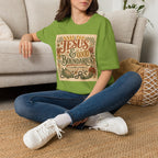 Jesus & Good Boundaries T-Shirt — Christian Faith Tee with Vintage Floral Design