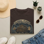 Global Flood Travel Badge T-Shirt – Vintage Ark Graphic Tee ("Unsubscribe from Humanity")