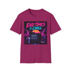 Retro 'End Times & Chill' T-Shirt — Vaporwave Sunset Tee