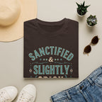 Sanctified & Slightly Spicy T-Shirt — Christian Faith with Fun Attitude