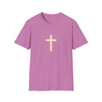 Radiant gold cross T-Shirt--Faith in Full Light