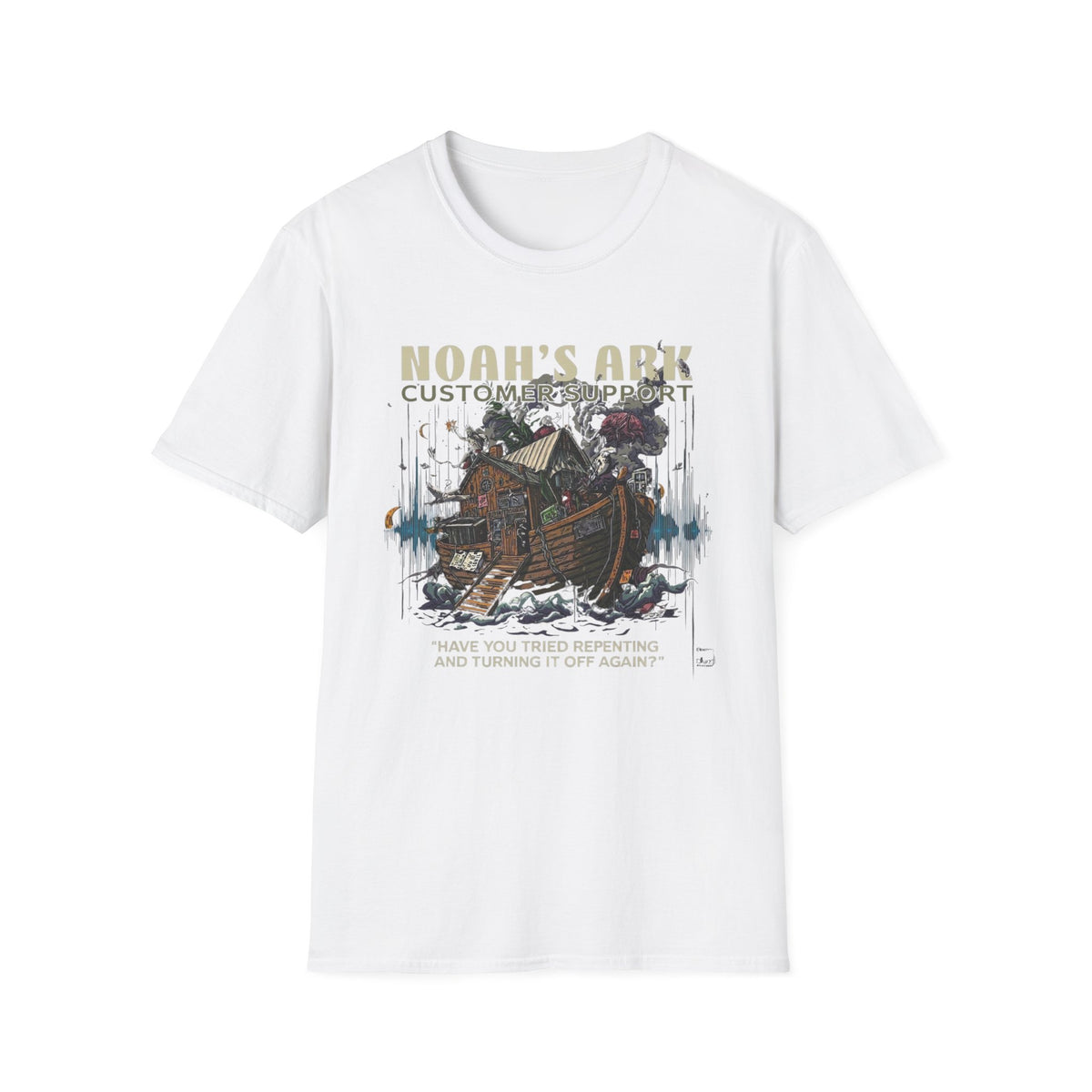 Noah's Ark Graphic T‑Shirt — Vintage Ark Illustration with Animals