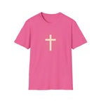 Radiant gold cross T-Shirt--Faith in Full Light
