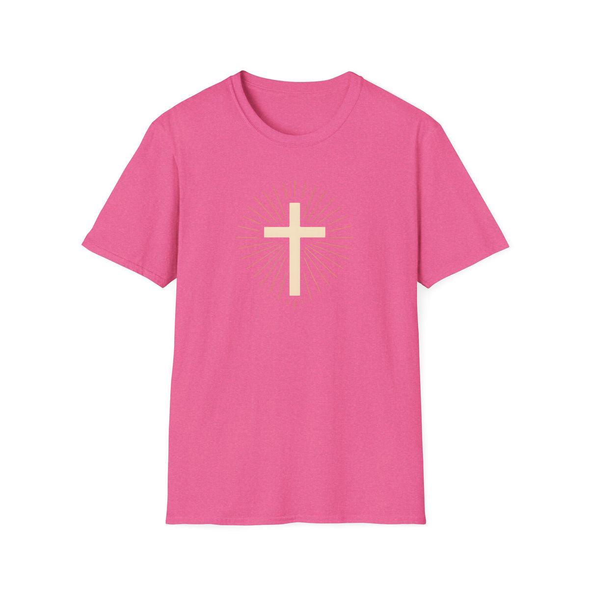 Radiant gold cross T-Shirt--Faith in Full Light
