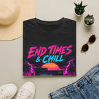 Retro 'End Times & Chill' T-Shirt — Vaporwave Sunset Tee