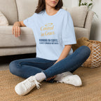Covered in Grace T-Shirt — 'Running on Coffee, Slightly Unhinged but Saved' Christian Tee