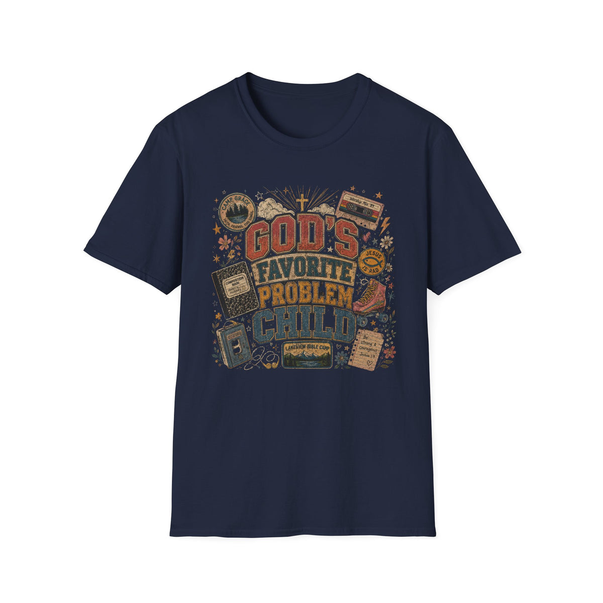 God's Favorite Problem Child T-Shirt — Vintage Faith Graphic Tee
