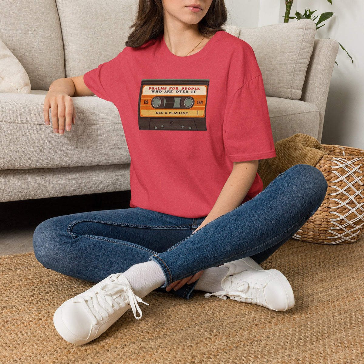 Retro Cassette T-Shirt — "Mixtapes for People Who Are Over It" Vintage Music Tee