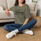 She Is Strong T-Shirt — Proverbs 31:25 Inspirational Christian Tee