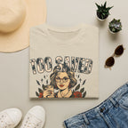Too Saved For This T-Shirt — Vintage Tattoo Woman Graphic Tee