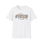 She Is Strong Floral T‑Shirt — Proverbs 31:25 Inspirational Women’s Tee