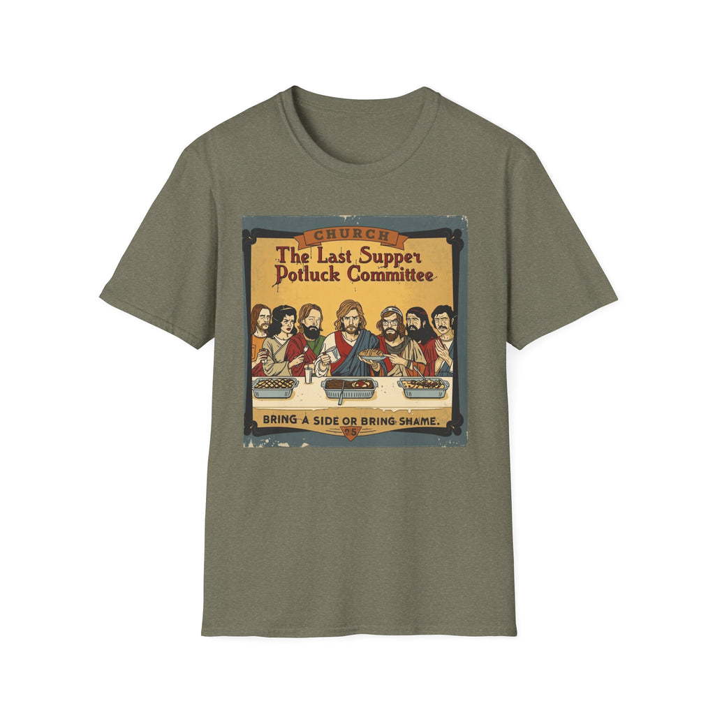 The Last Supper Potluck Committee Tee – “Bring a Side or Bring Shame” Graphic T-Shirt