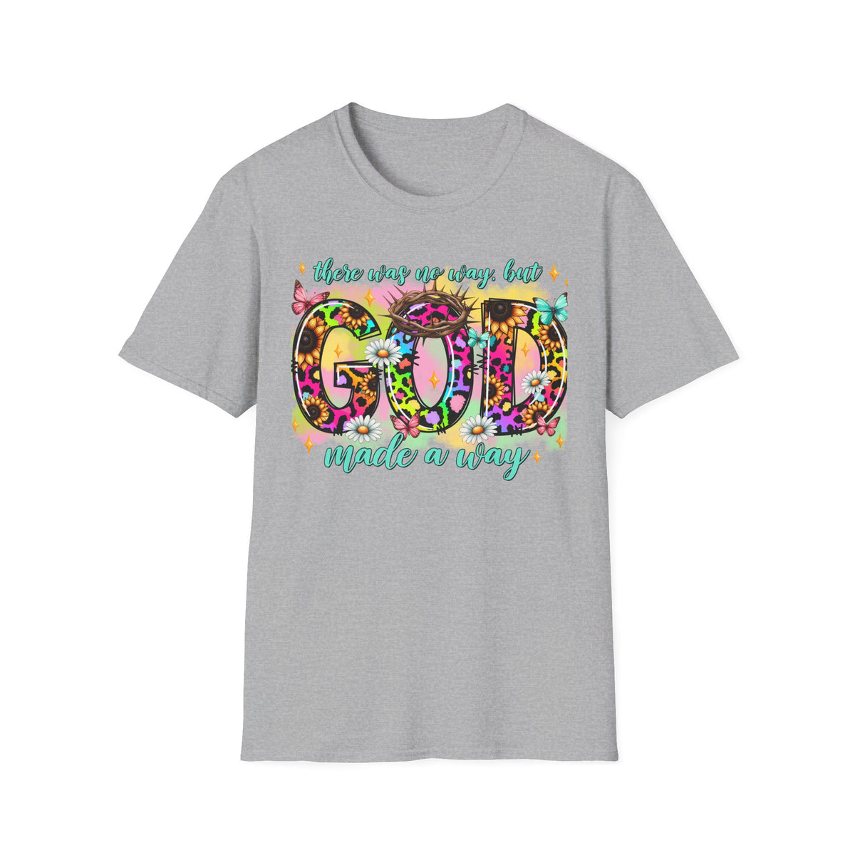 Floral 'God Made a Way' Christian Graphic T-Shirt