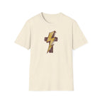 Vintage Lightning Bolt T-Shirt — Retro Distressed Yellow Bolt Tee