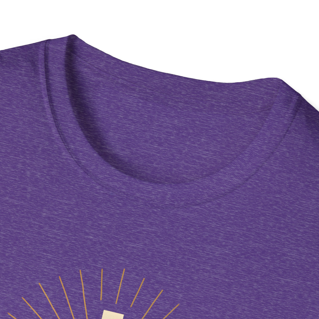 Radiant gold cross T-Shirt--Faith in Full Light