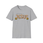 Jesus Leopard Print T-Shirt — "All My Hope Is In Jesus" Floral Faith Tee