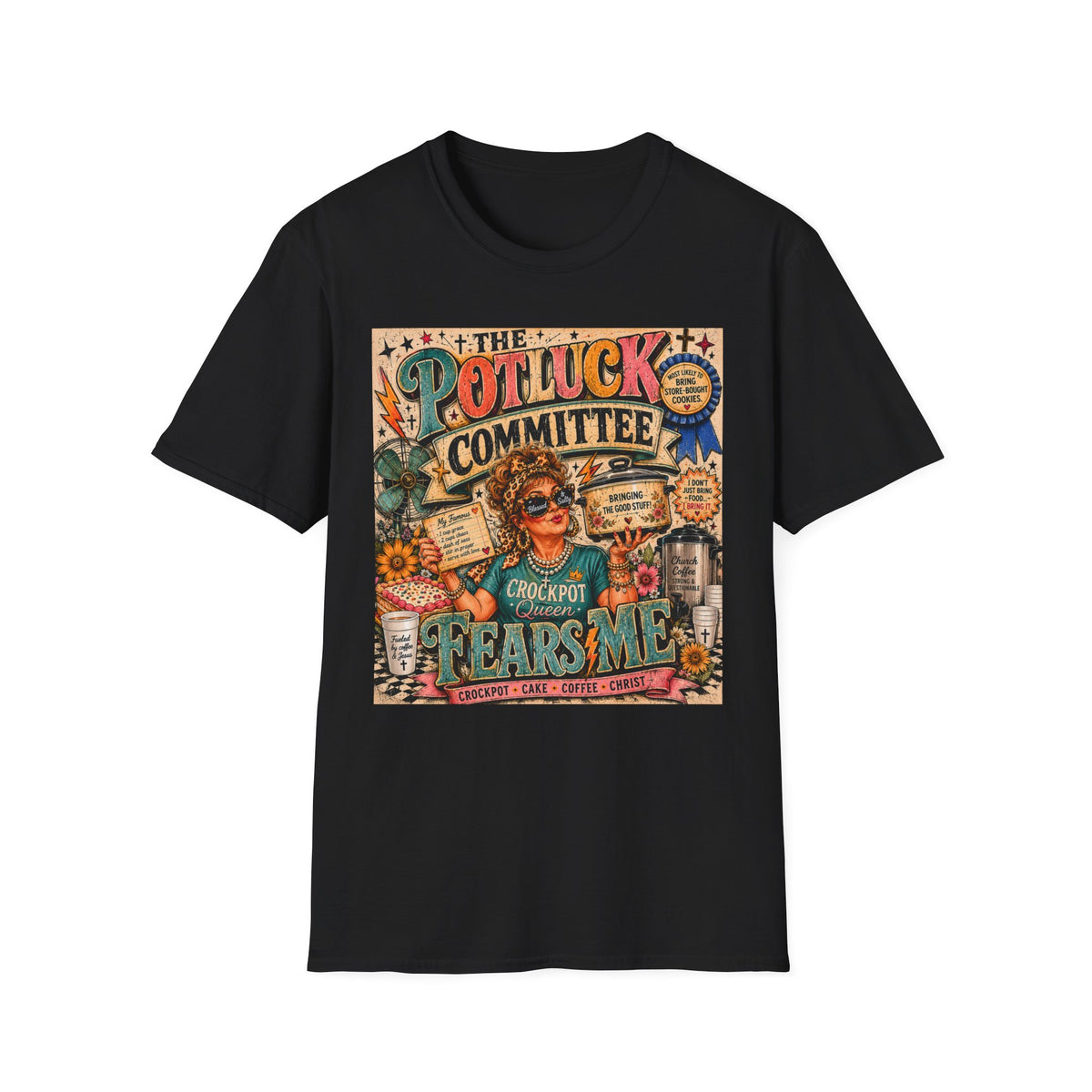 Potluck Committee T-Shirt — Vintage Retro Funny 'The Potluck Committee' Graphic Tee