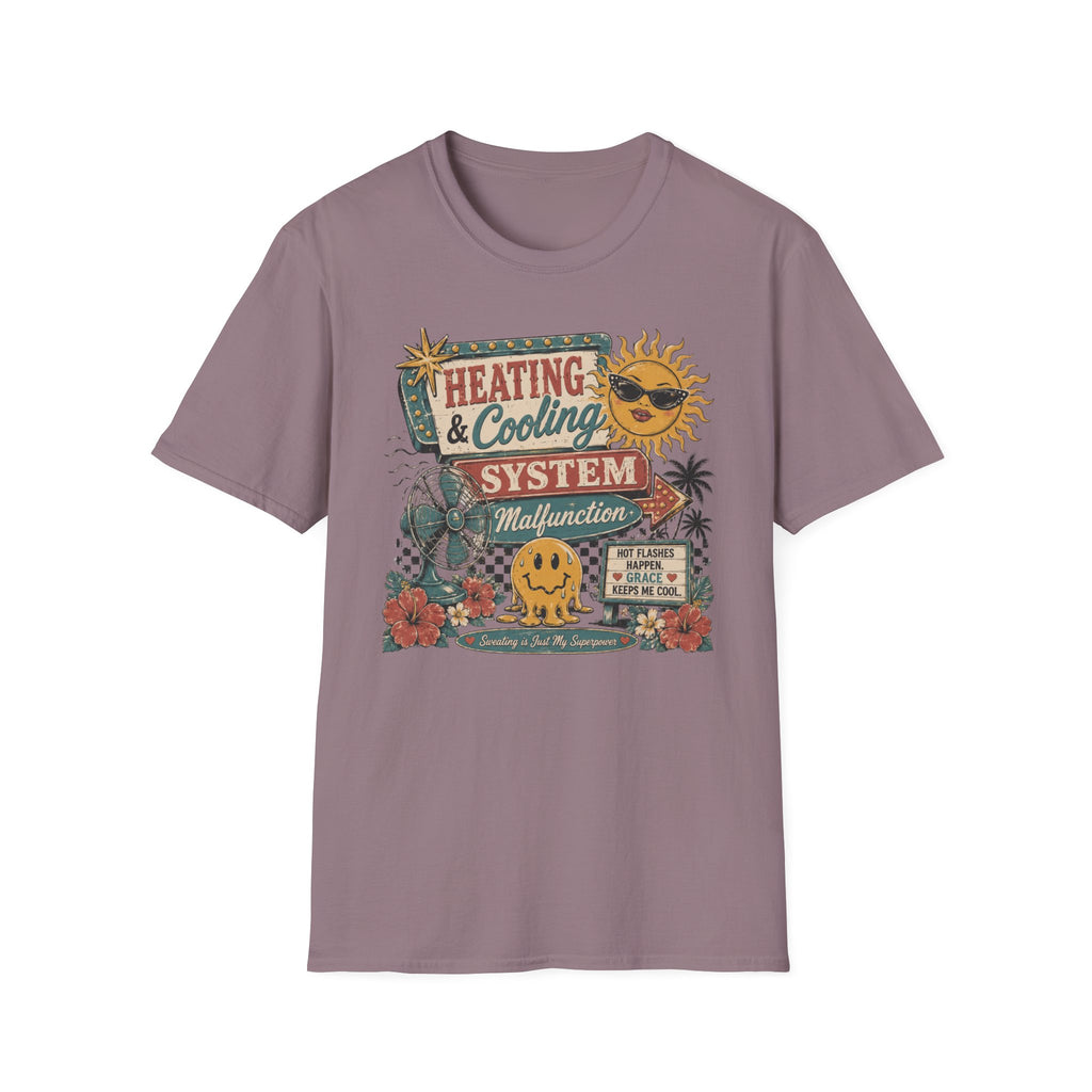 Heating & Cooling System T-Shirt — Retro HVAC Vacation Vibes Tee
