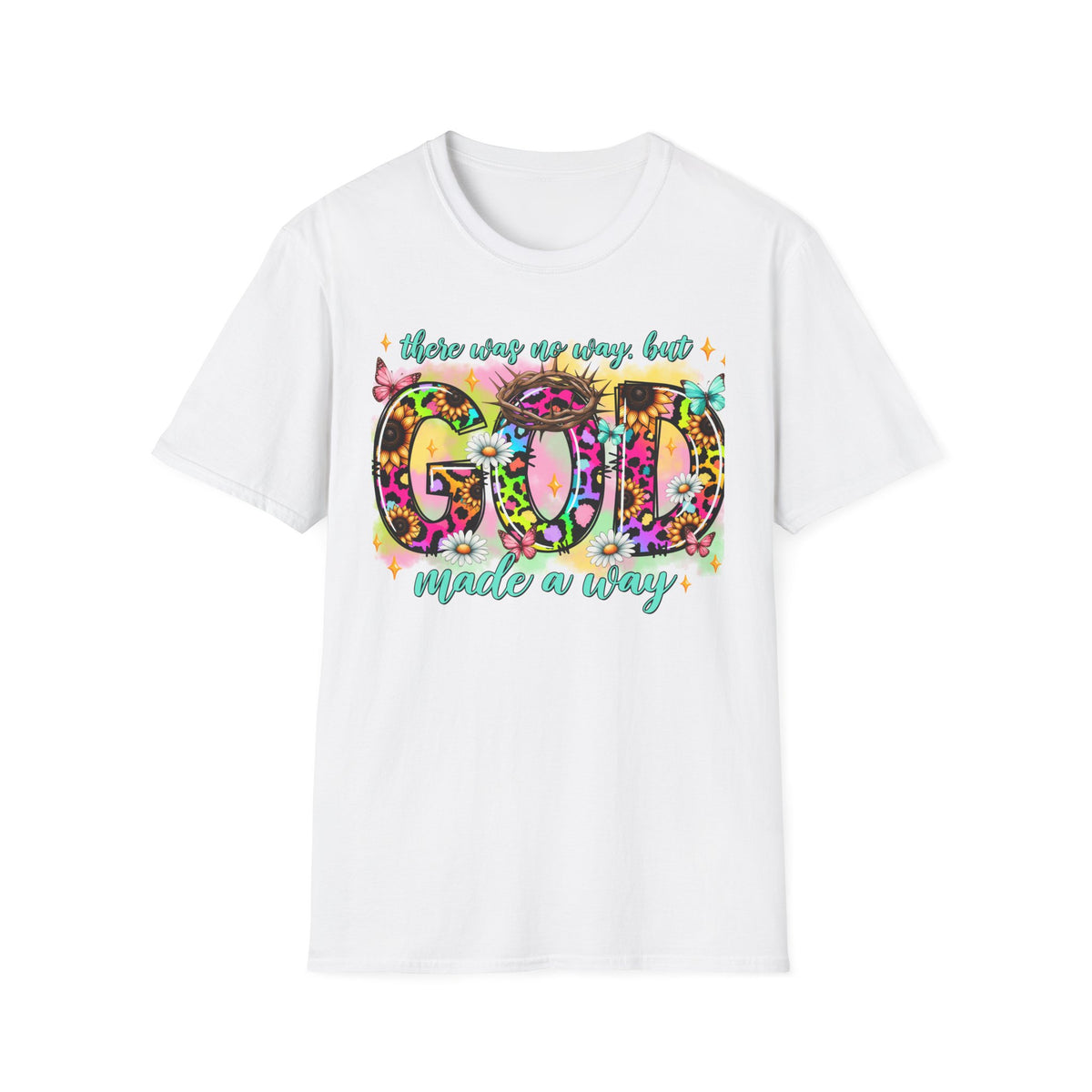 Floral 'God Made a Way' Christian Graphic T-Shirt
