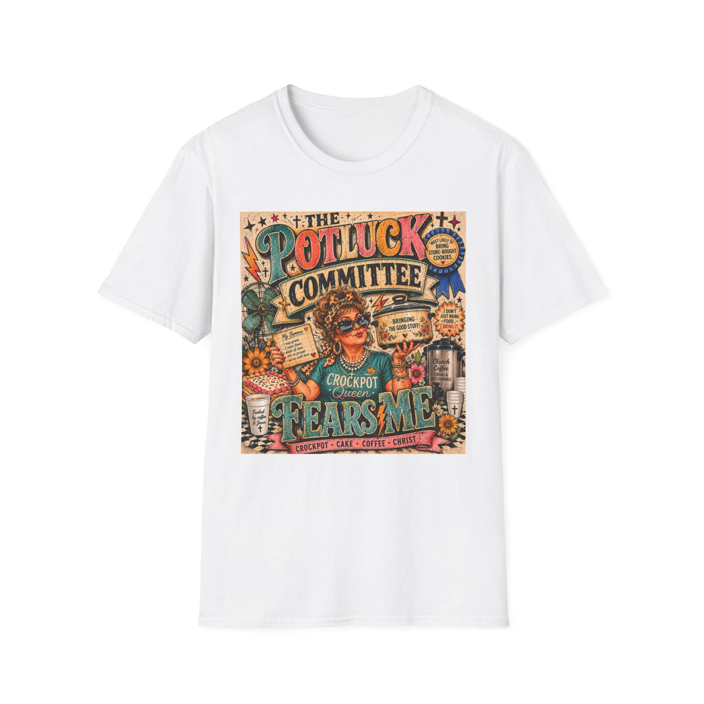 Potluck Committee T-Shirt — Vintage Retro Funny 'The Potluck Committee' Graphic Tee