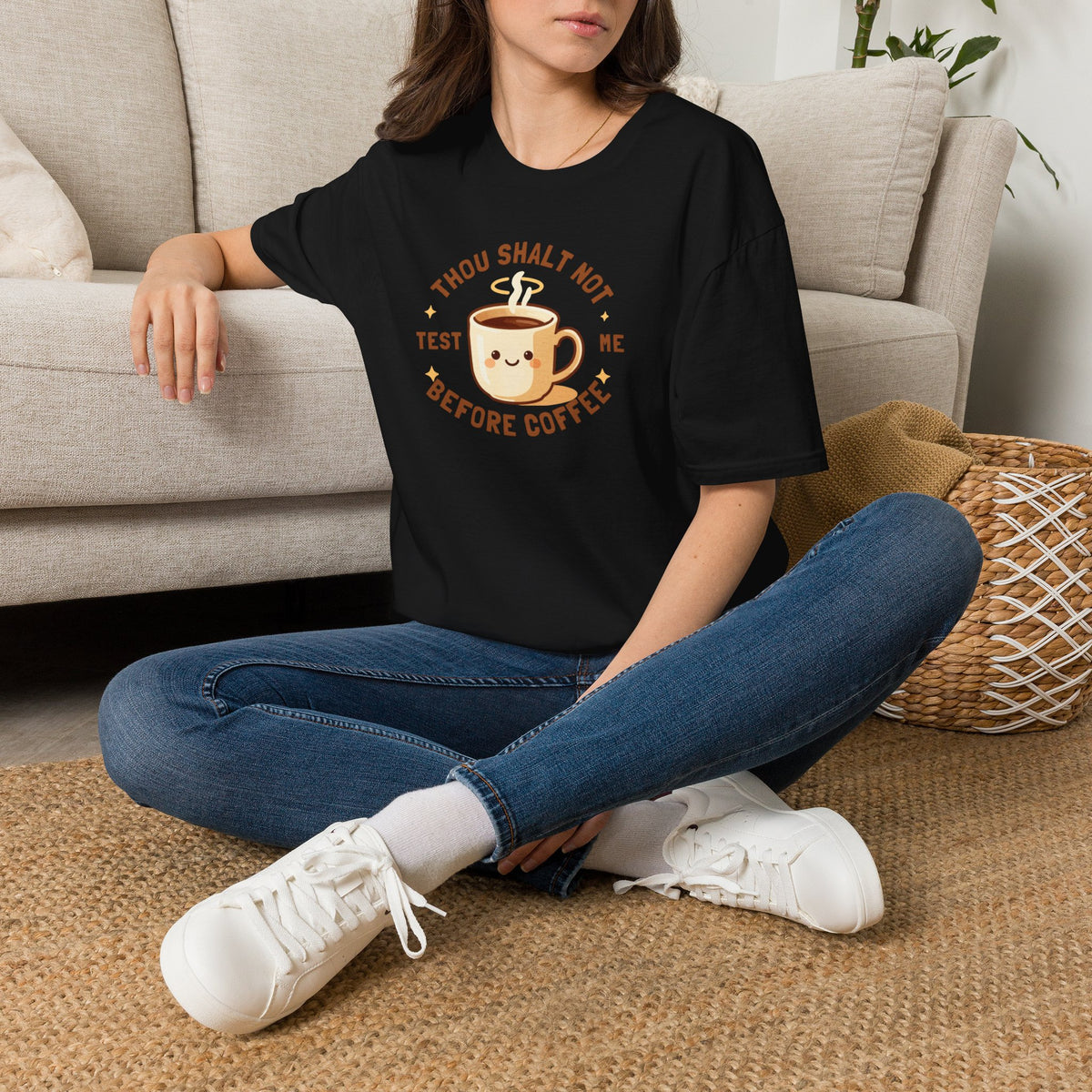 Thou Shalt Not Test Me Before Coffee T-Shirt