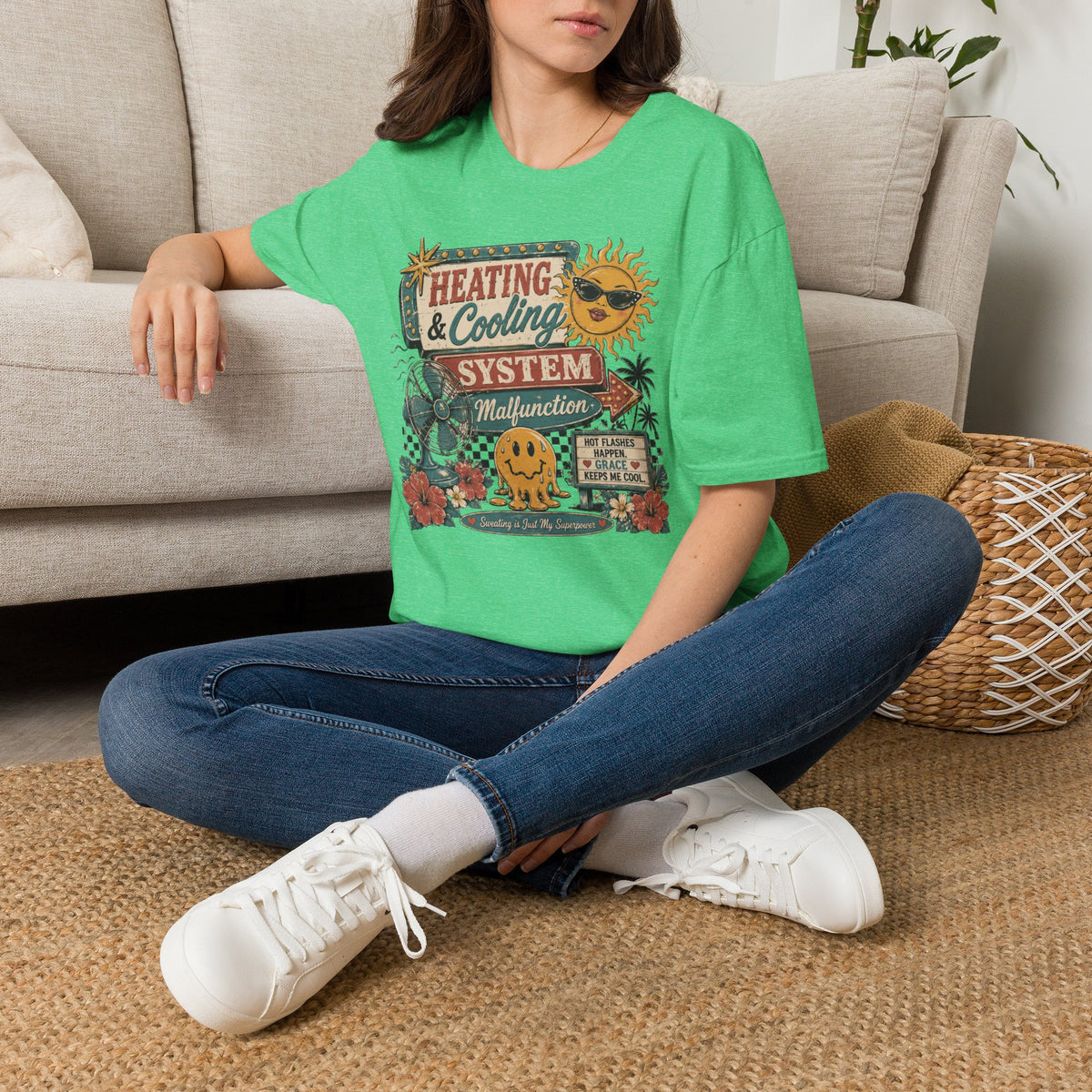 Heating & Cooling System T-Shirt — Retro HVAC Vacation Vibes Tee