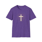 Radiant gold cross T-Shirt--Faith in Full Light