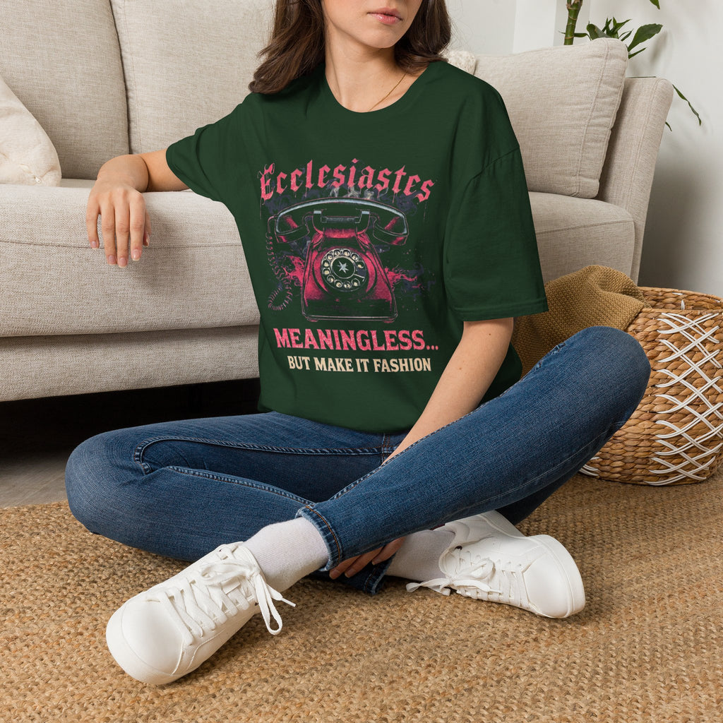 Ecclesiastes Retro Phone T-Shirt — "Meaningless... But Make It Fashion" Graphic Tee