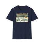 T‑Shirt — "Loaves, Fish & Budget Cuts: Miracles Don’t Cover Inflation"