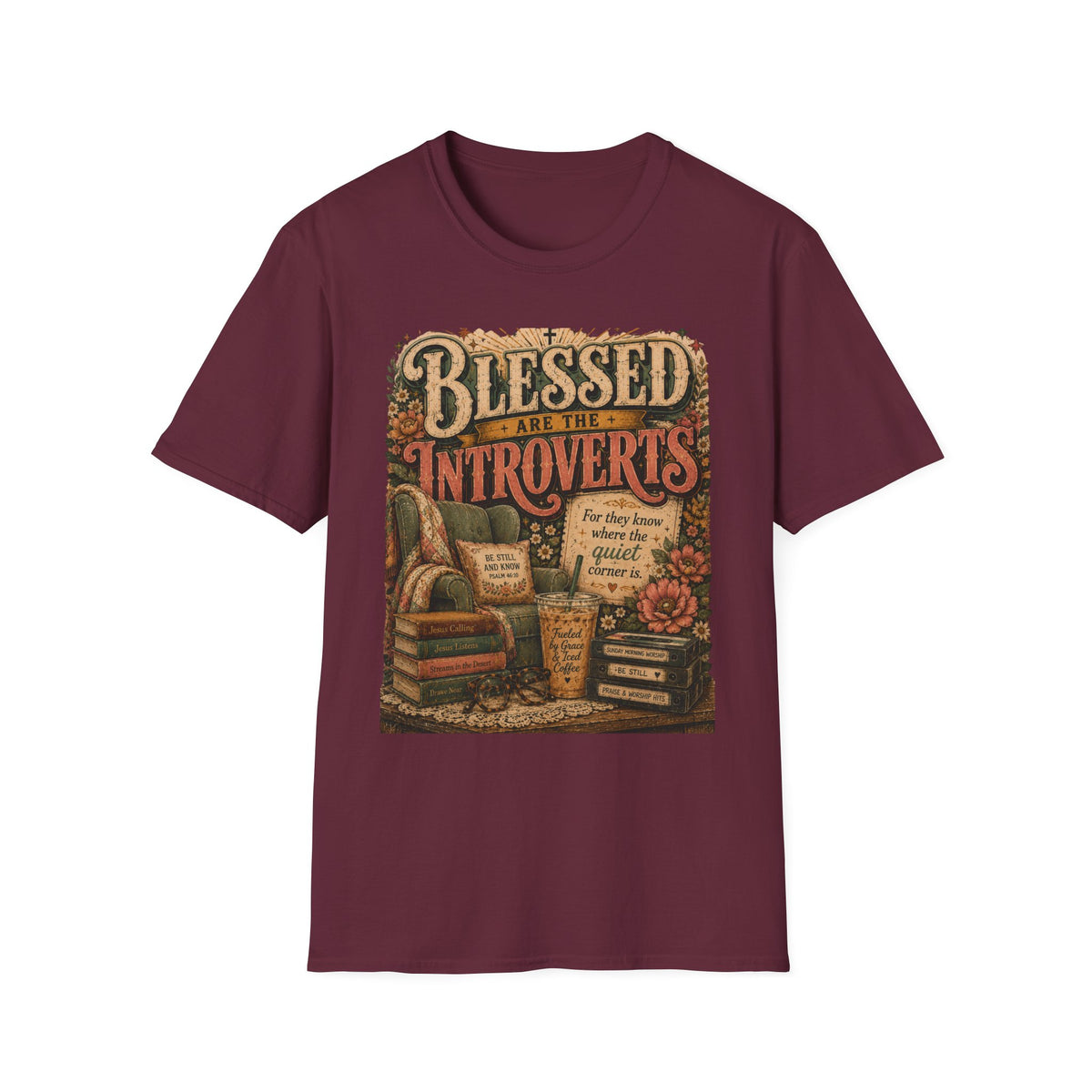 Blessed Are the Introverts T-Shirt — Cozy Vintage Introvert Tee