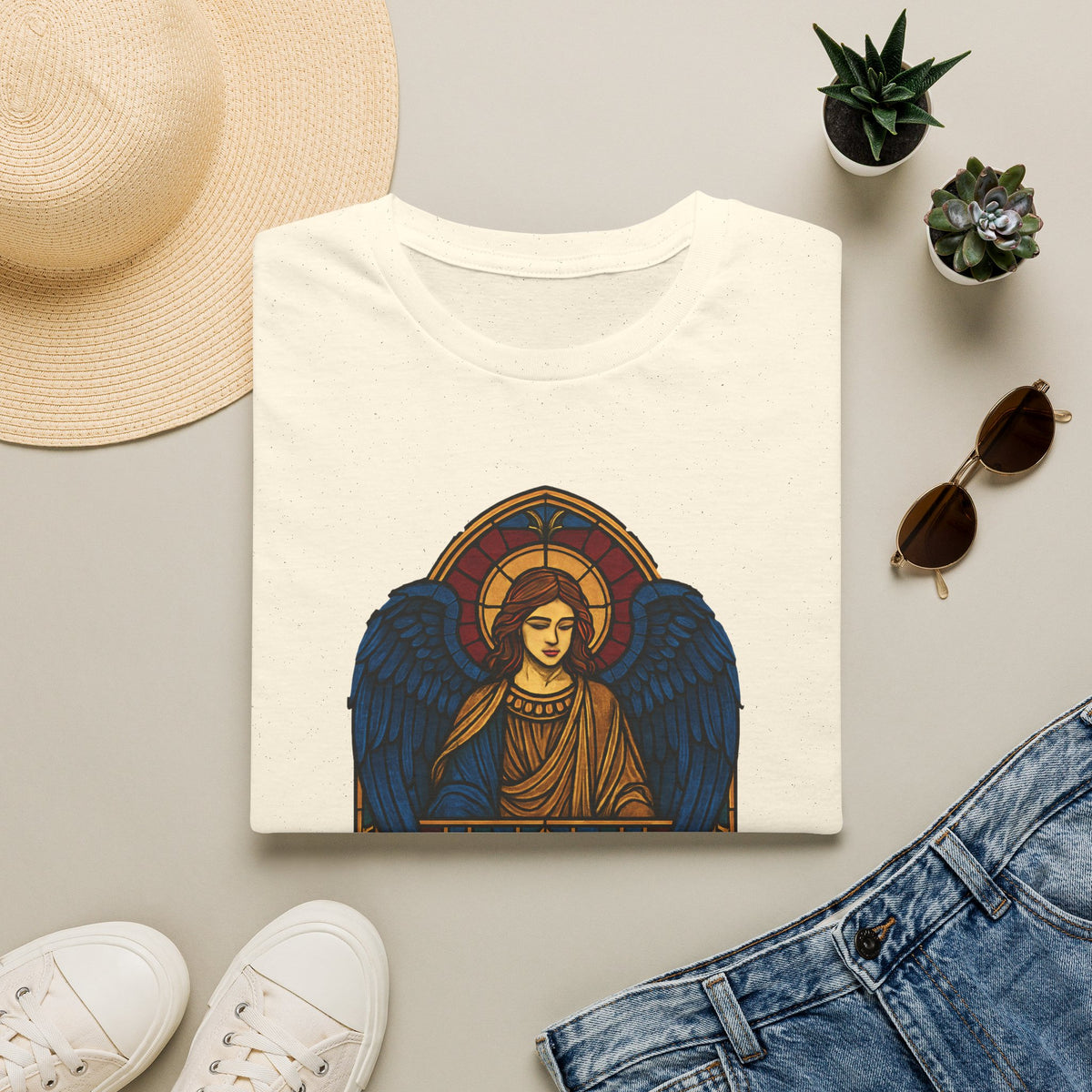Heaven Sent--Stained Glass Angel T-Shirt