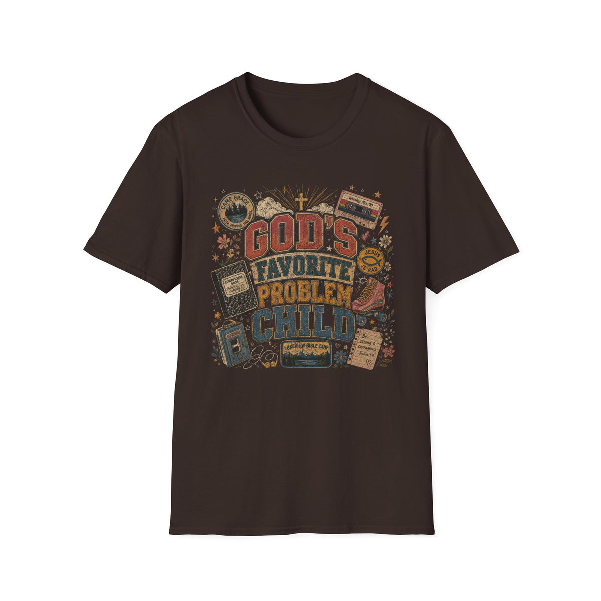 God's Favorite Problem Child T-Shirt — Vintage Faith Graphic Tee