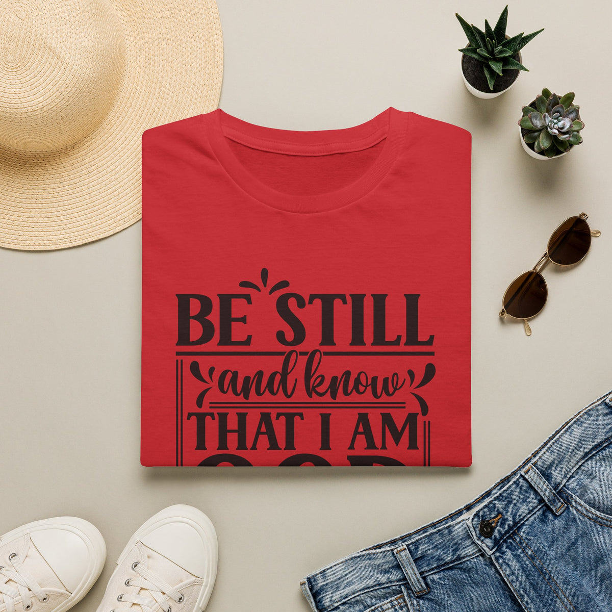 Be Still and Know That I Am God T-Shirt — Psalm 46:10 Christian Tee