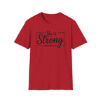 She Is Strong T-Shirt — Proverbs 31:25 Inspirational Christian Tee