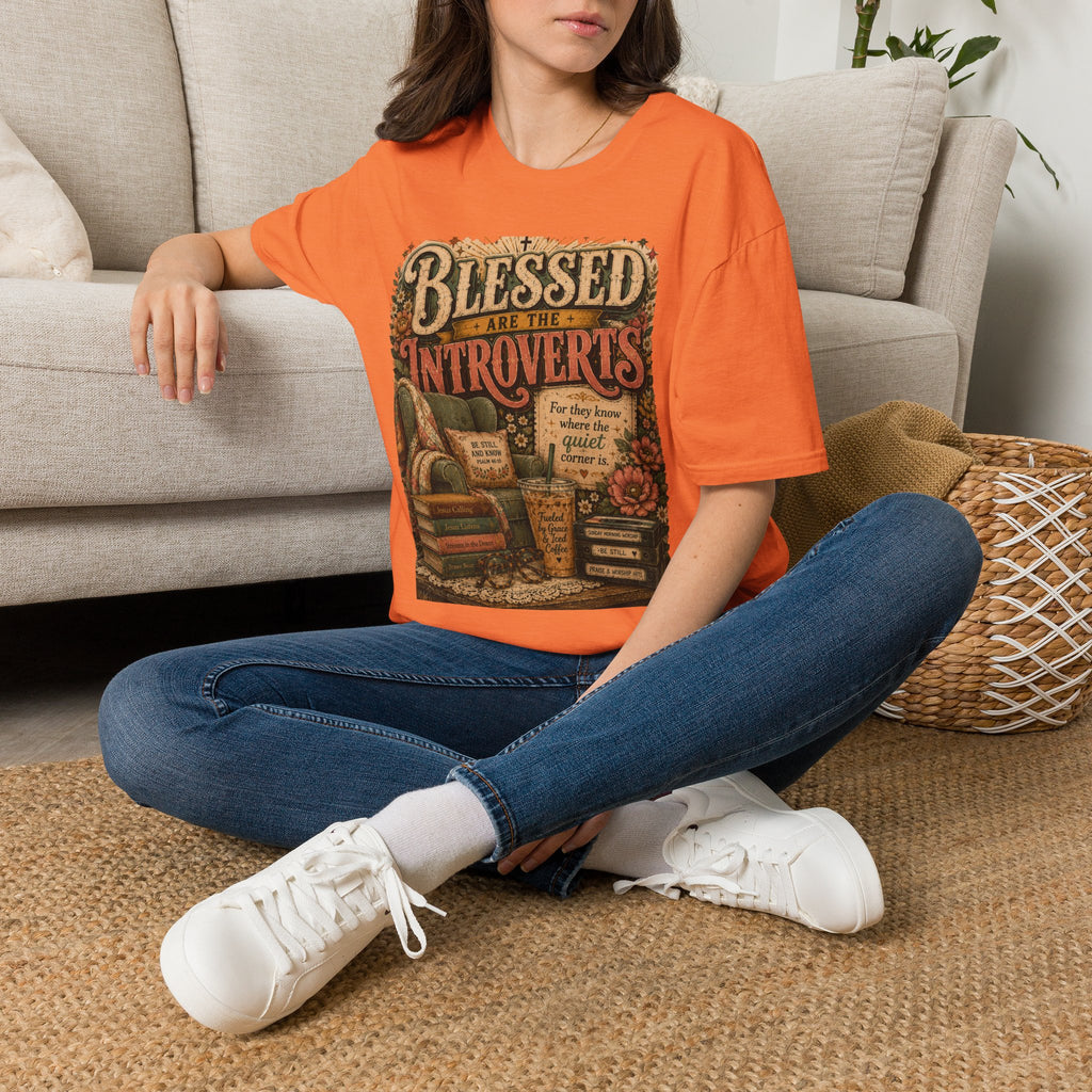 Blessed Are the Introverts T-Shirt — Cozy Vintage Introvert Tee