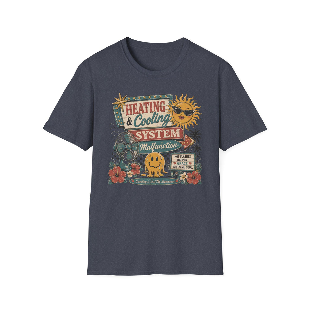 Heating & Cooling System T-Shirt — Retro HVAC Vacation Vibes Tee