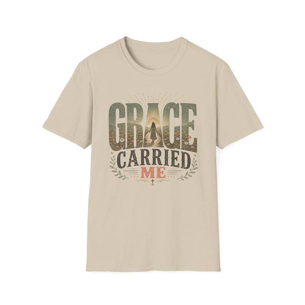 Grace Carried Me T‑Shirt — Inspirational Christian Faith Graphic Tee