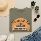 Fueled by Grace & Caffeine Van T-Shirt — Retro Coffee Roadtrip Tee