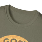 Christian T-Shirt — "God’s Still Working on My Attitude" Retro Sun Graphic