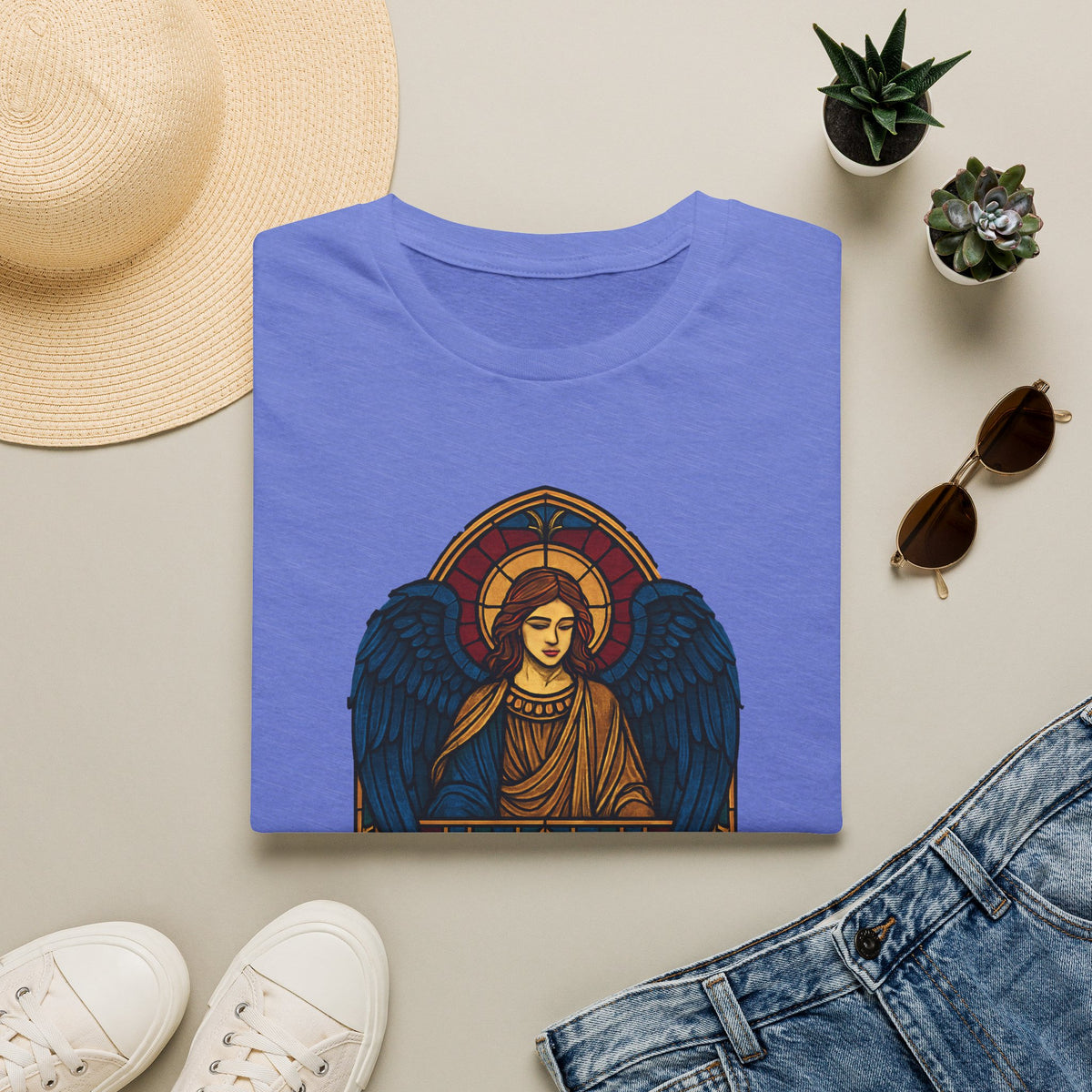 Heaven Sent--Stained Glass Angel T-Shirt