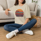 Too Blessed To Argue T-Shirt — Retro Sunset Faith Graphic Tee