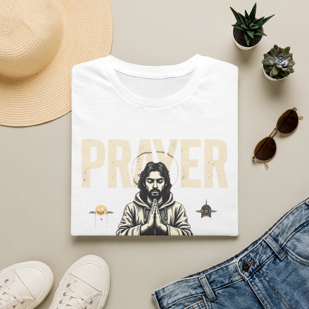 Prayer Warrior T-Shirt — Meditative Jesus Graphic Tee