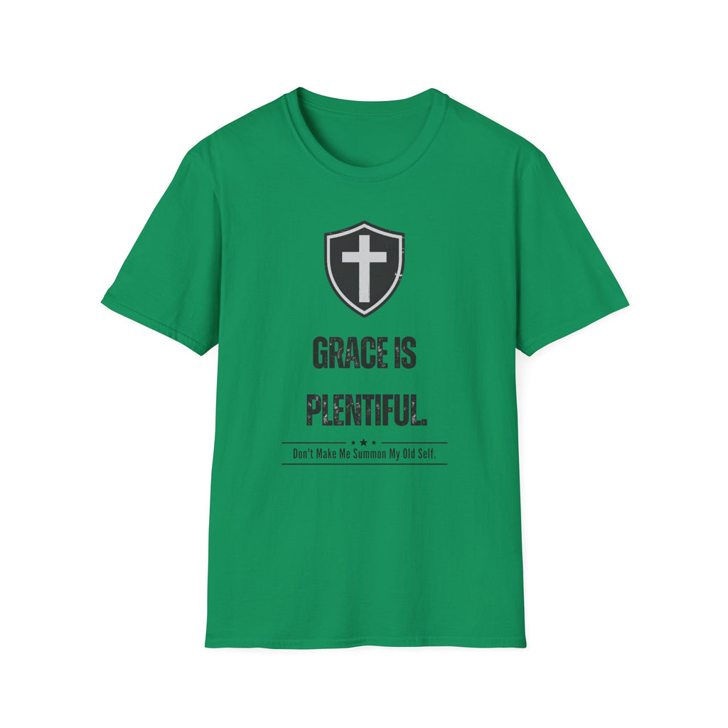 Grace Is Plentiful Christian T-Shirt — Shield & Cross Faith Tee