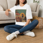 Desert Motel Graphic T‑Shirt — Vintage Roadside Jesus Art Tee