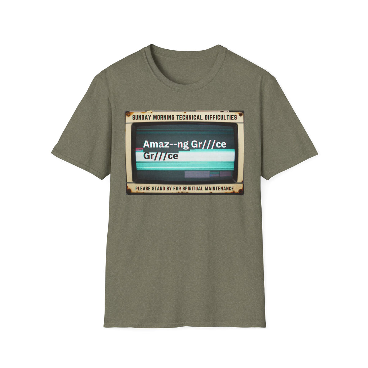 T-Shirt - "Sunday Morning Technical Difficulties" Vintage VHS Graphic