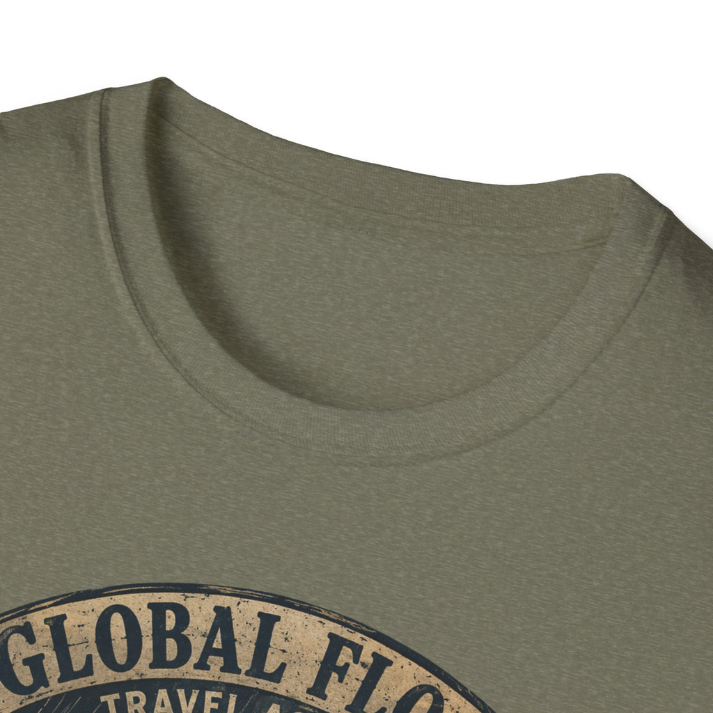 Global Flood Travel Badge T-Shirt – Vintage Ark Graphic Tee ("Unsubscribe from Humanity")