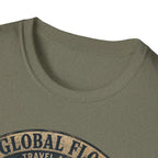 Global Flood Travel Badge T-Shirt – Vintage Ark Graphic Tee ("Unsubscribe from Humanity")