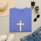 Radiant gold cross T-Shirt--Faith in Full Light