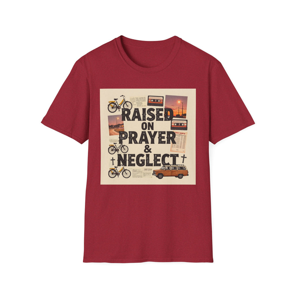 Raised on Prayer T-Shirt — Vintage Faith & Nostalgia Tee
